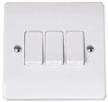 Plastic Polished White electrical switches