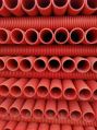 Round Red hdpe 90mm dwc electrical pipe