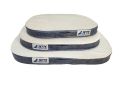 White Flat Oval Dog Bed