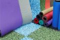 Rectangular Multicolor rubber yoga mat