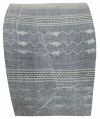 Grey Embroidered Cotton Dobby Fabric