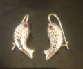 92.5 Silver Polished 92 5 silver fish earrings
