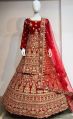 Silk Net Georgette Red Embrodried fancy bridal lehenga choli