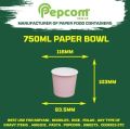 750ml Disposable Paper Container With Lid