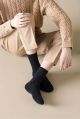 Black Unisex Full Length Terry Cotton Sock