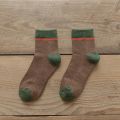 Brown & Green Cotton Unisex Ankle Sock