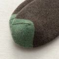 Grey & Green Cotton Unisex Ankle Sock