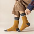 Wellvort Fashion Yellow & Grey Plain yellow grey mens terry cotton sock