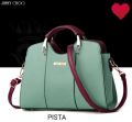 PU Leather Pista Color Plain ladies designer hand bag