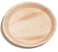 Brown Plain 8 inch round areca leaf plate