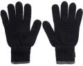 Black Cotton Knitted Gloves