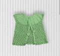 Acrylic Thread Light Green crochet girl jacket