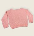 Acrylic Thread Pink crochet girl winter top