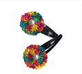 Acrylic Thread Multi Color crochet tic tac hair clips