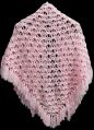 Woolen Pink crochet triangle shawl