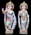 Plain Printed Carved As Per Request Depend On Sizes White Black Solid Marble marble radha krishna moorti