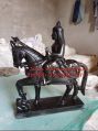 Z Black Polished All black marble maharana pratap statue