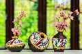 Warli Painting Terracotta Pot Set Home Decoration