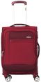 Timus Estonia Red 55 cm/20 inch Carry on 8 Wheel Soft Suitcase with Built-in TSA Lock soft sided Cabin trolley bag/best waterproof Luggage bags f