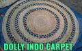 Plain Cotton Etc. Round handmade jute carpet