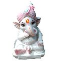 Carved Painted Multi Color marble bal ganesh statue