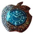 Apple Shape Wooden Designer Wall Clock