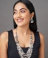 Silver Plated Layered Necklace Set