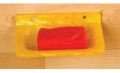 Yellow Rectangular acrylic single soap dish