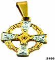 Gold plated cross pendant