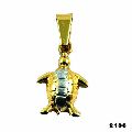Gold plated turtle pendant