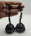 Oxidised black jhumka earrings