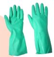 Green Plain safety nitrile gloves