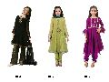 Cotton Silk Multicolor Girls Ethnic Wear