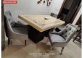 Cream Color Marble Top Designer Dining Table Set