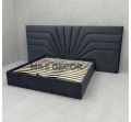 Rectangular As per requirement designer king size upholstery panel bed