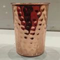 Cylindrical hammered copper glass