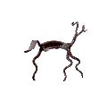 Wrought Iron Dancing Tribal Deer Figurine