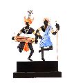 Wrought Iron Dancing Tribal Couple Table Top Figurine
