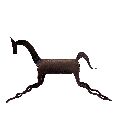 Wrought Iron Running Horse Figurine