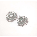 Oxidised earrings with stone