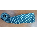 Cotton Blue and White printed elastic tape