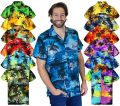 Men polyester Hawaiian beach shirts