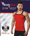 Cotton Available In Various Colours Plain body gear piping gym vest