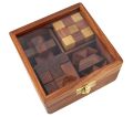 4 in 1 Handmade Wooden Puzzle Box Set