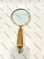 Nautical Flower Engraved Brass Handle Magnifying Glass