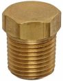 Polished Round Metallic Golden Brass Plug