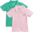 Cotton Polyester Rayon As per requirement Plain Printed girls collar t- shirt