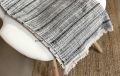 hand loomed woven cotton throw