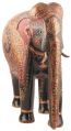 Decorative Wooden Hand Painted Elephant