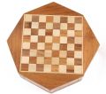 Octagonal Shaped Wooden Magnetic Chess